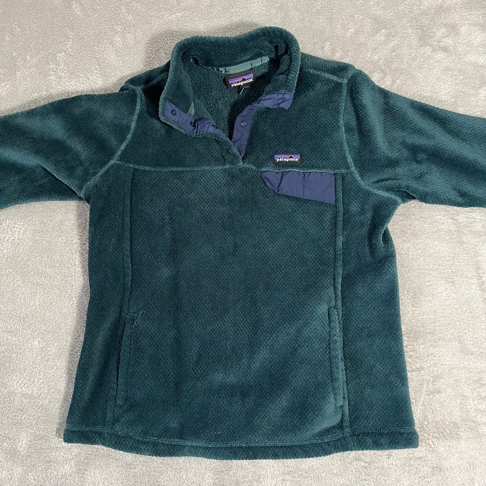 Patagonia Women's (XL) Lightweight Synchilla Snap-T Pullover Green